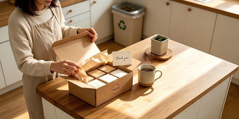 Sustainable packaging unboxing