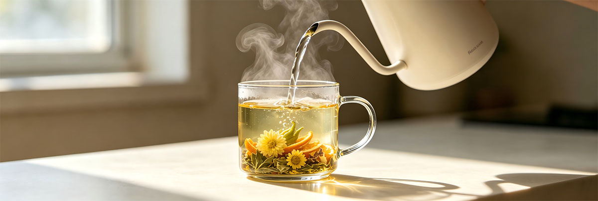 5E Renew tea pour